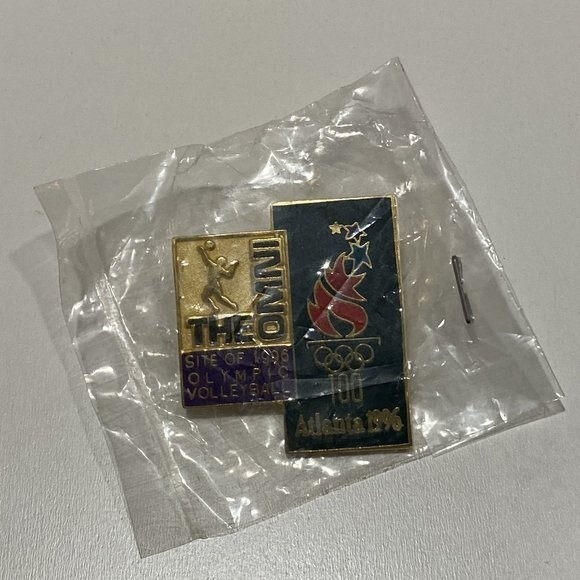 Atlanta 1996 OLYMPIC Games Pin, The Omni site of 1996 Olympic Volleyball - Picture 1 of 2